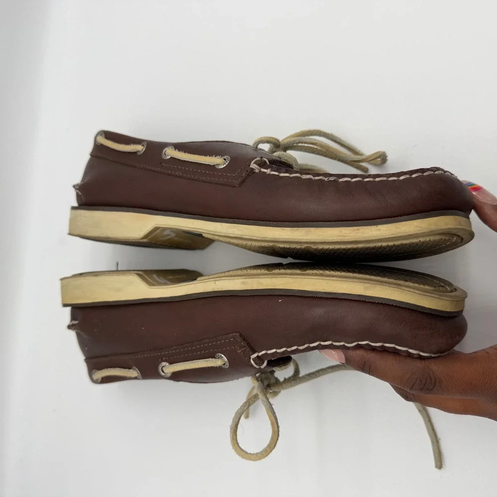 Sperry Top-Sider Mens‎ Authentic Original Boat Shoes Brown Leather 9.5 M 0786707